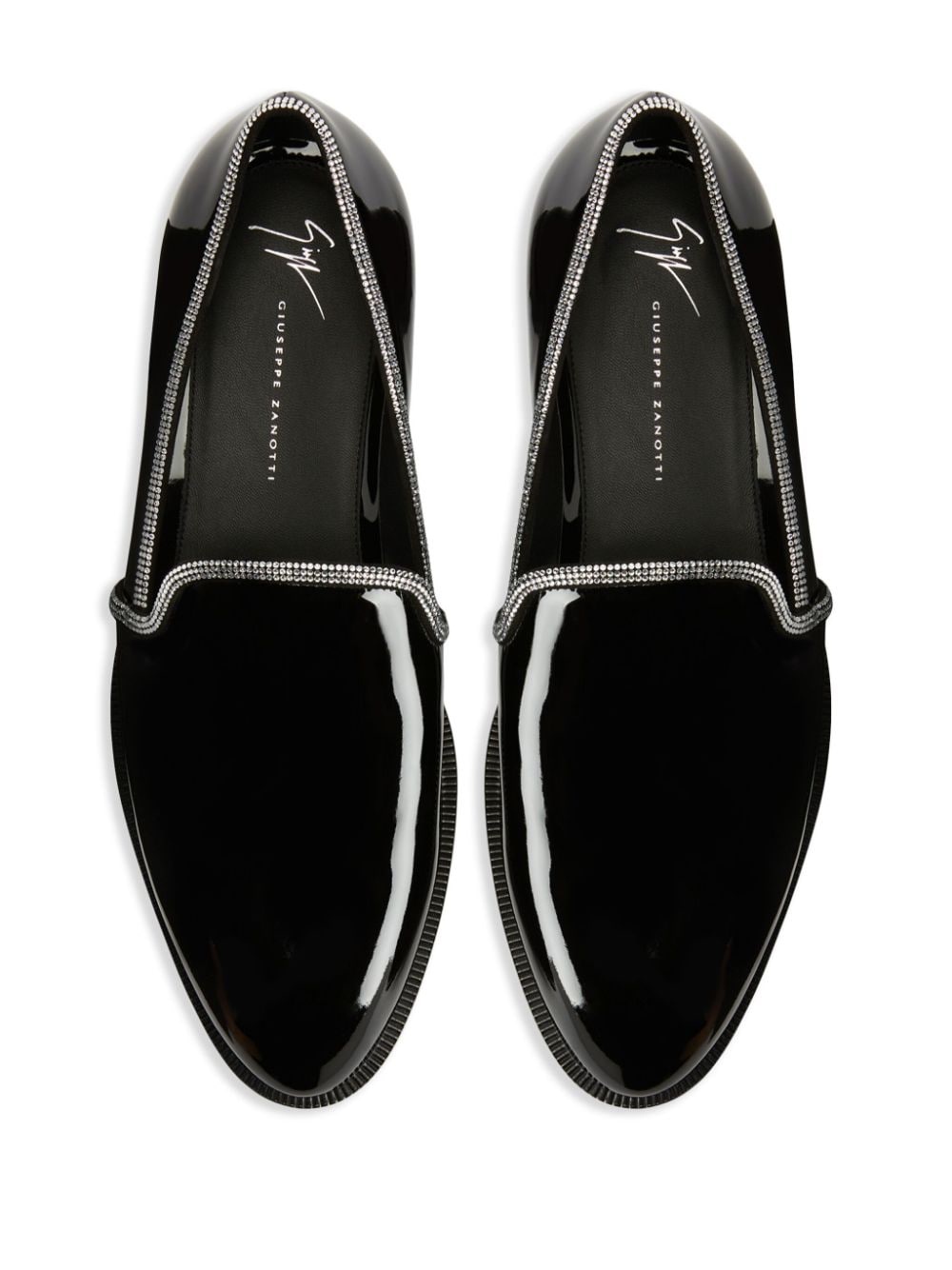 Ariees crystal-embellished leather loafers - 4