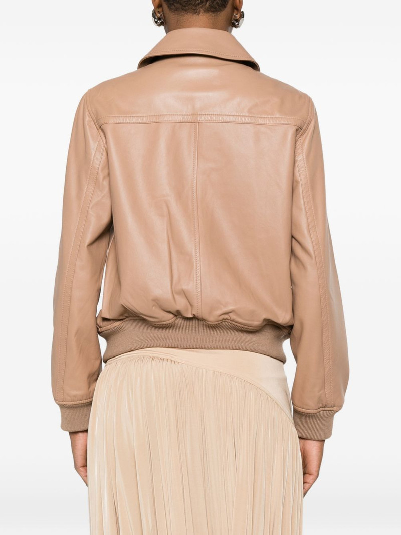 zip-up lambskin jacket 4