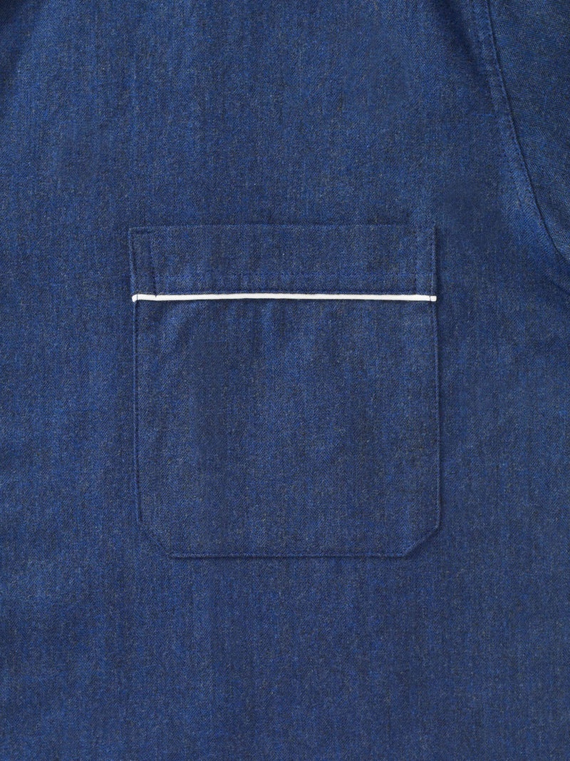Men's Classic Fit Pajamas Balmoral 3 Brushed Cotton Navy - 8