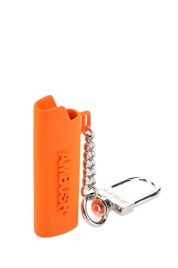 Orange metal lighter holder - 3