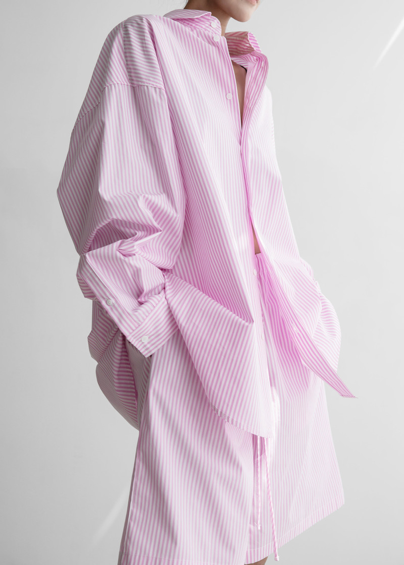 Rimini Bermuda Shorts - Pink/White Stripe 5