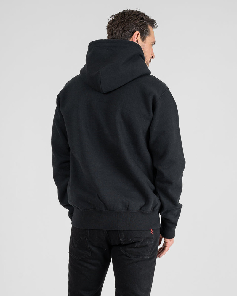 IHSW-79-BLK PRINTED 14OZ ULTRA HEAVYWEIGHT LOOPWHEEL COTTON HOODIE - BLACK 3