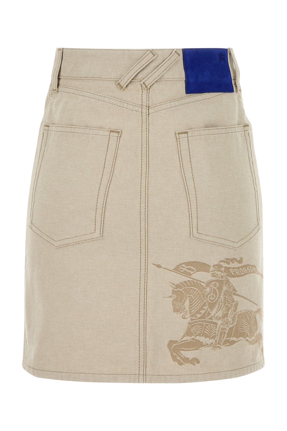 Sand denim mini skirt - 2