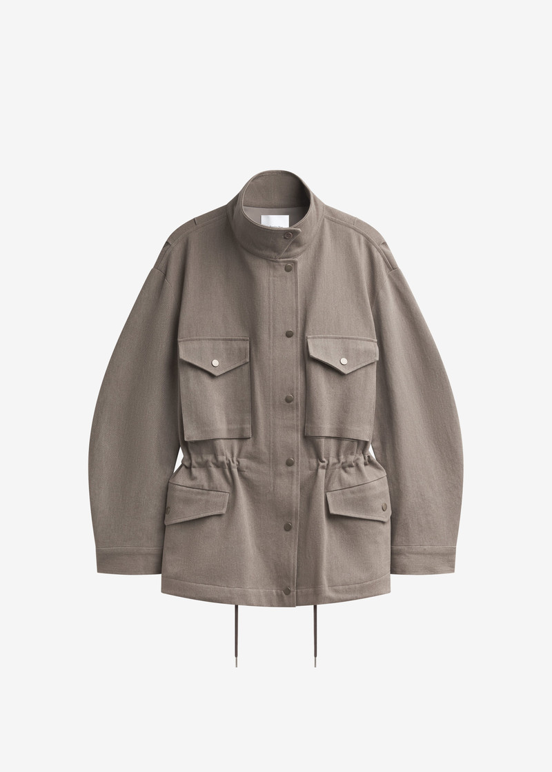 Danto Drawstring Utility Jacket - Light Brown 1