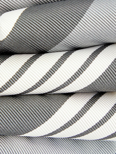 Thom Browne Striped silk and cotton-blend tie outlook