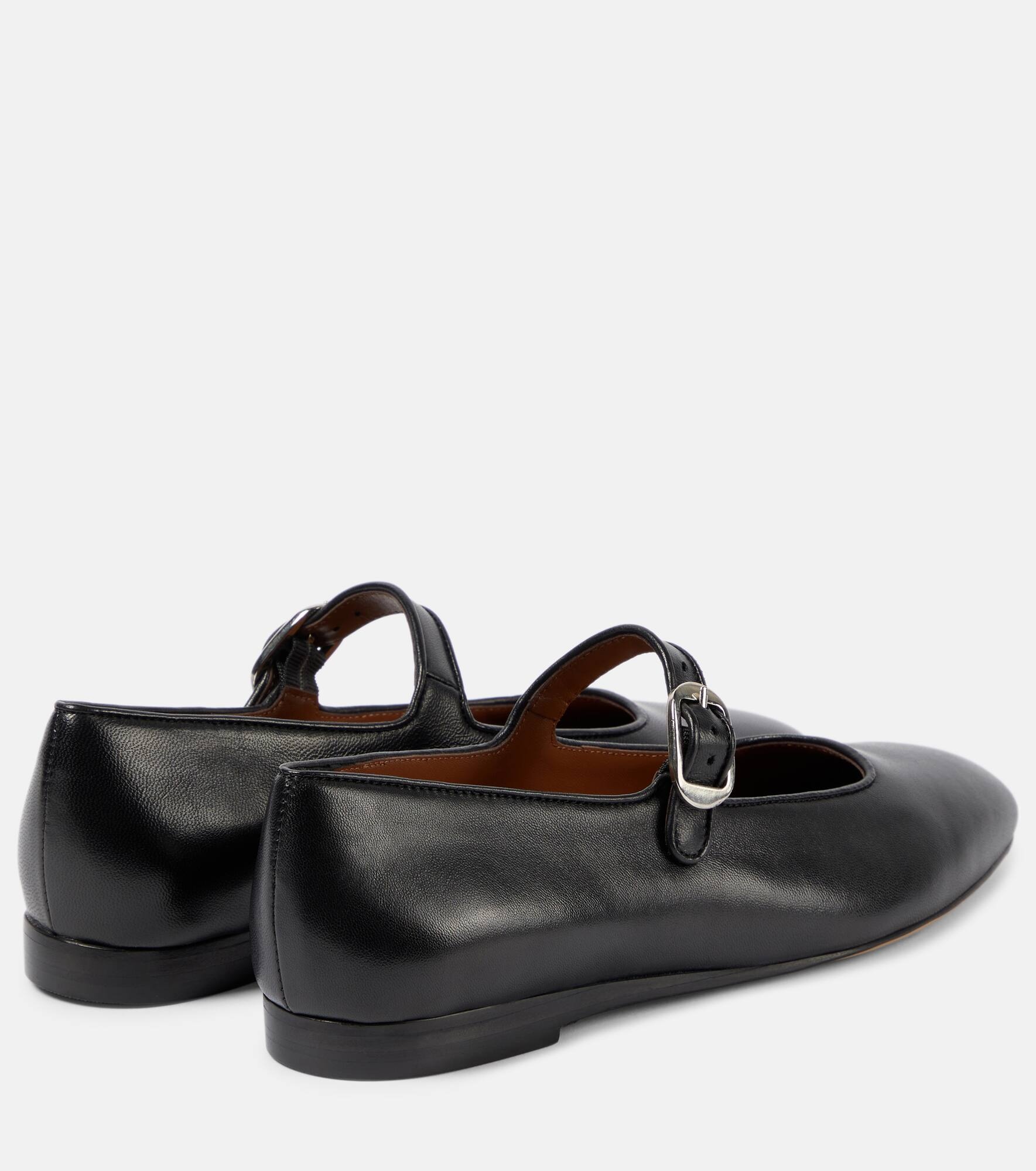 Leather ballet flats - 3