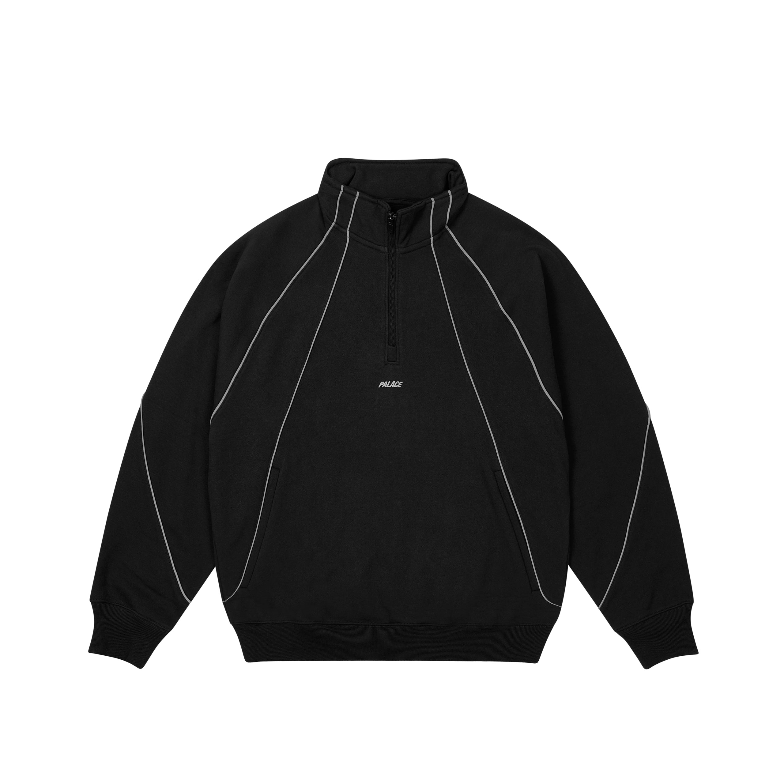 PALACE REFLECTO 1/4 ZIP BLACK | REVERSIBLE