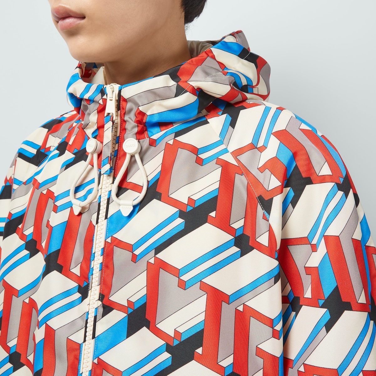 Gucci pixel print nylon jacket - 3