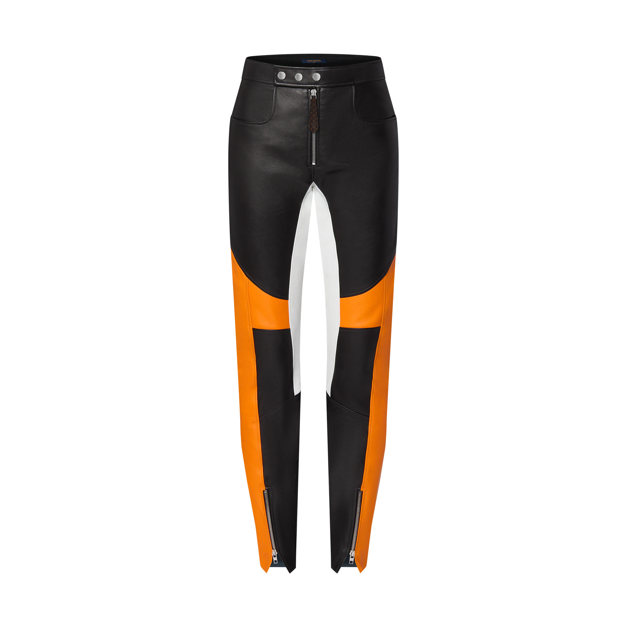 Color-Blocked Biker Pants - 1