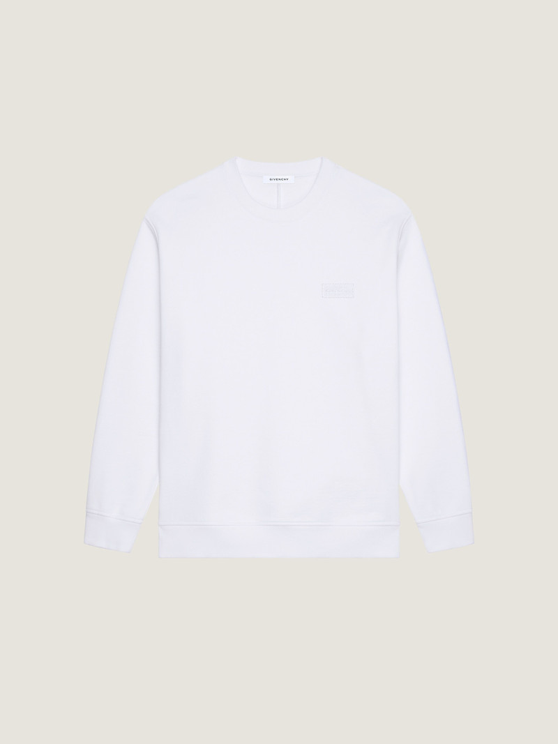 SWEATSHIRT IN FLEECE WITH GIVENCHY PATCH 1