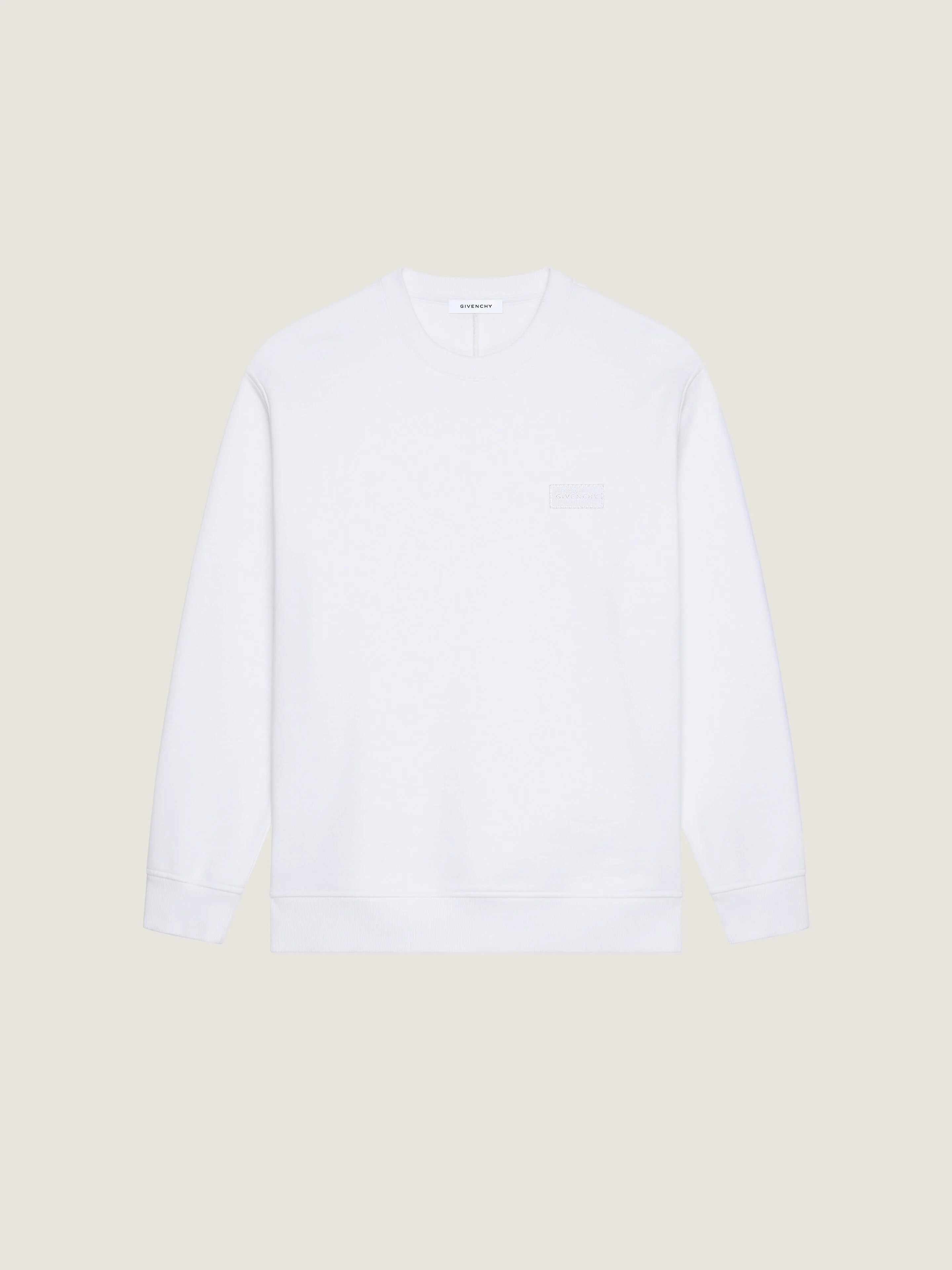 SWEATSHIRT IN FLEECE WITH GIVENCHY PATCH - 1