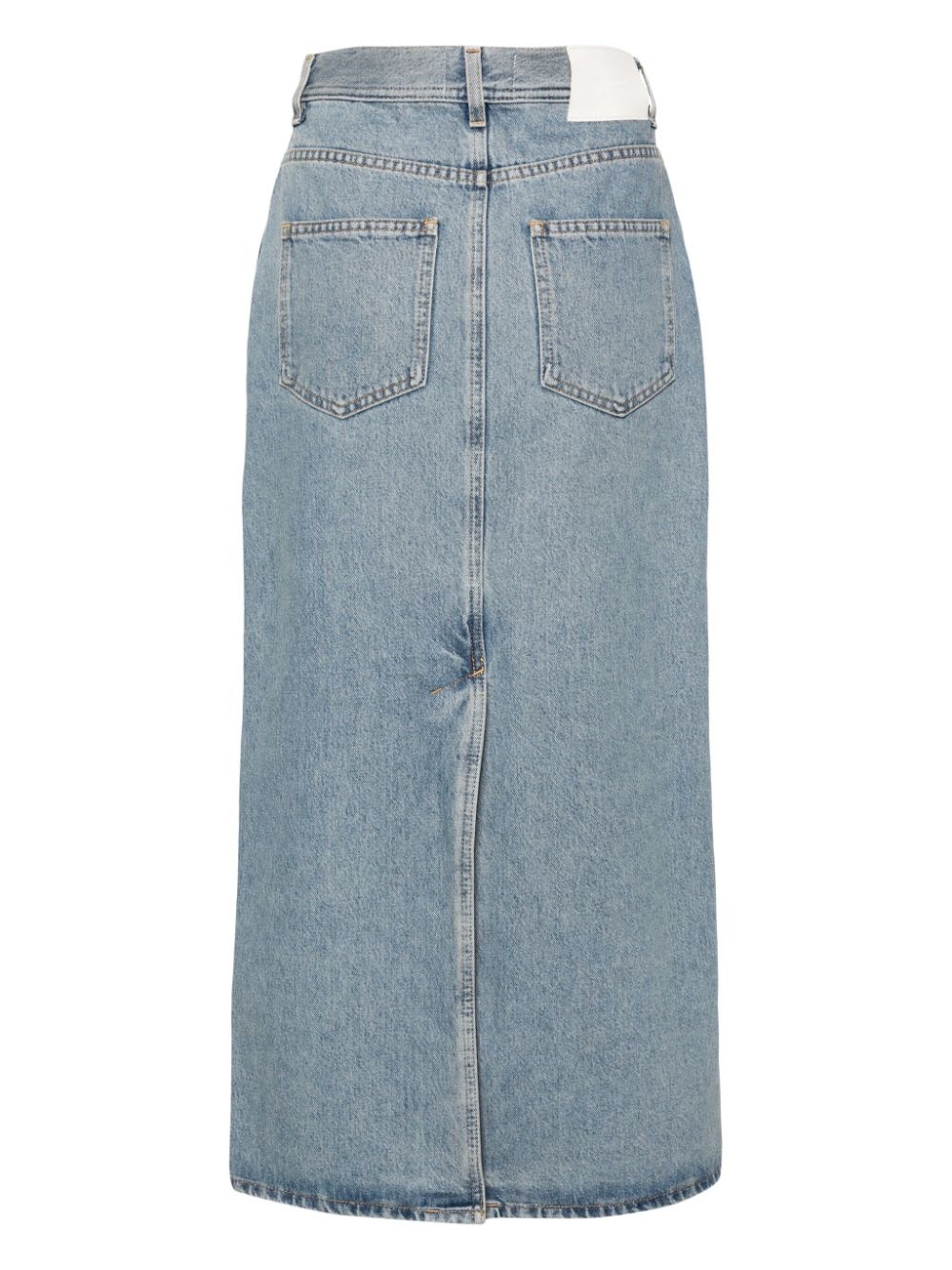 high-rise long denim skirt - 2