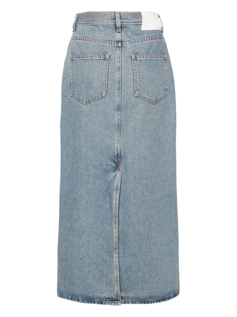Loulou de Saison high-rise long denim skirt outlook