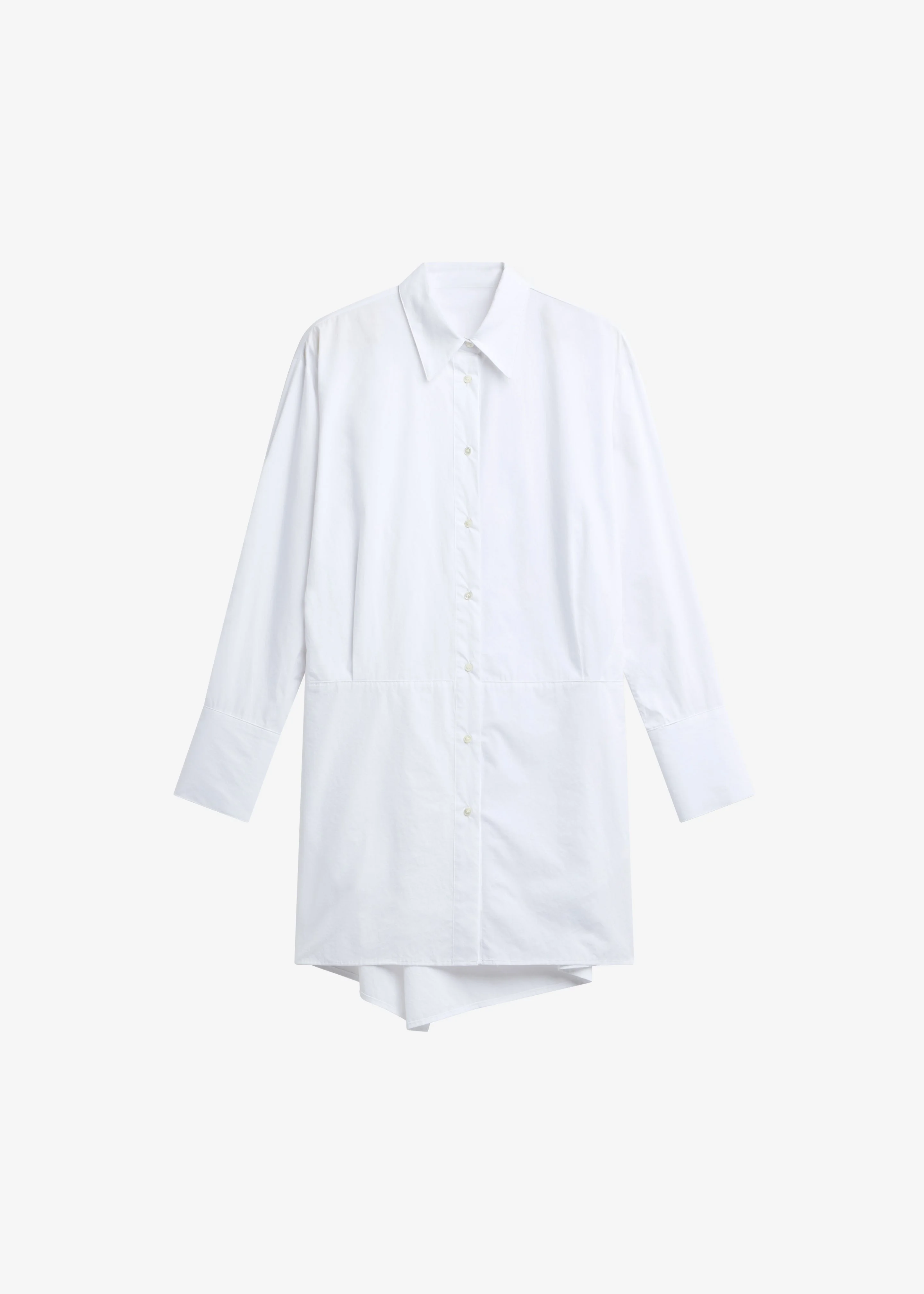 Corella Adjustable Back Shirt Dress - White - 1