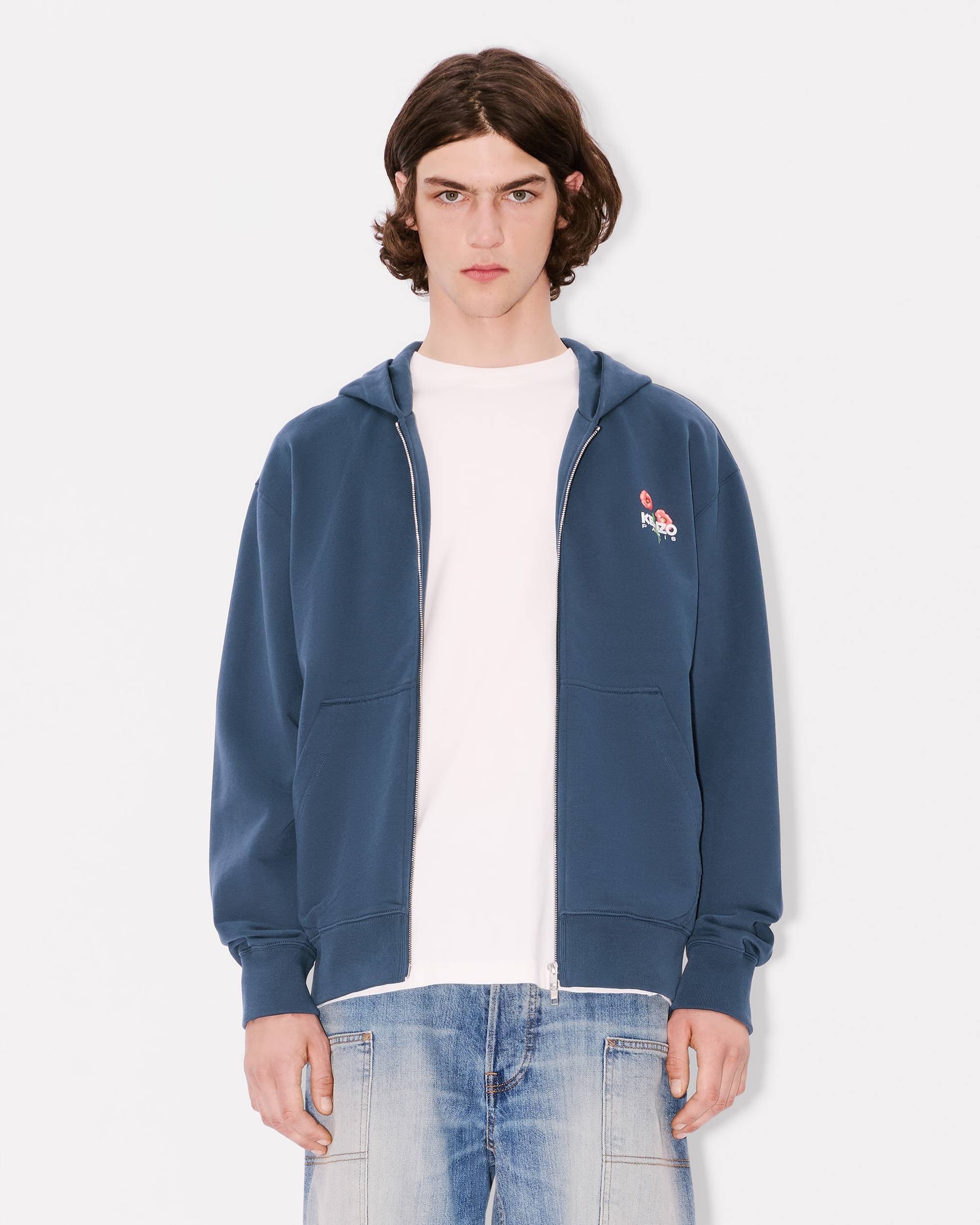'KENZO Archive Bouquet' full-zip hoodie in cotton - 3