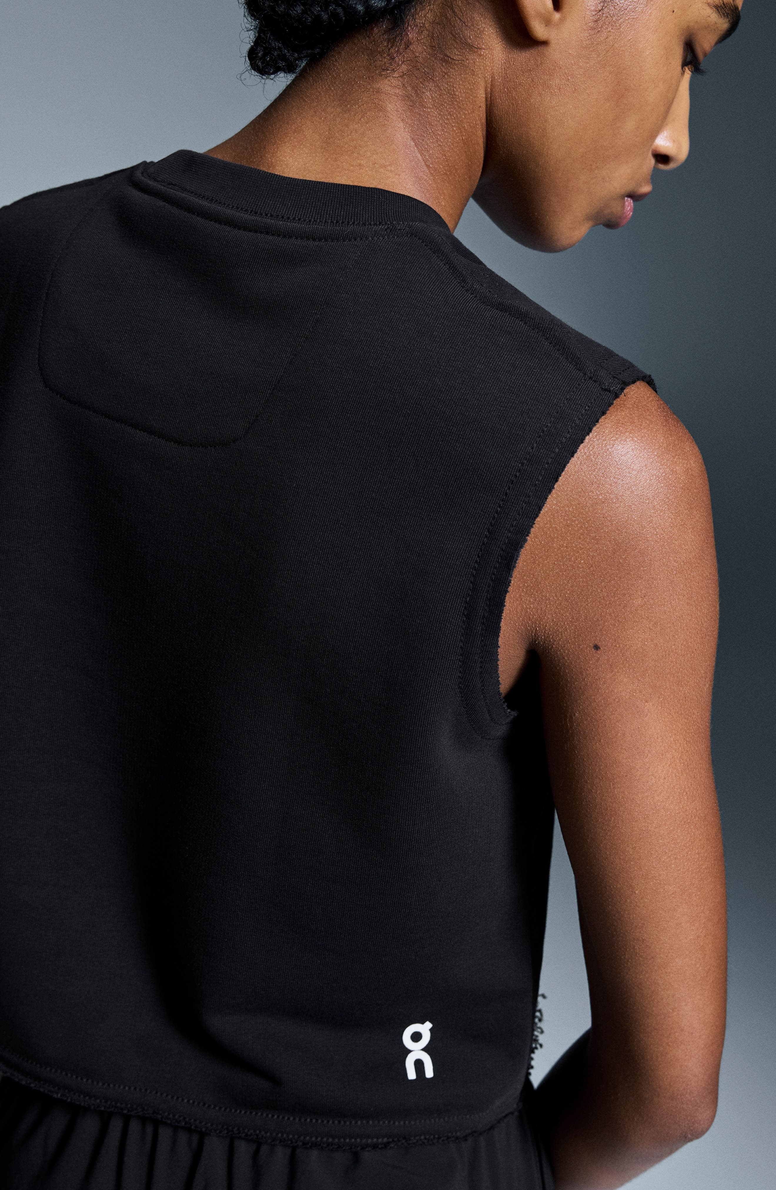 On Club Logo Crop Muscle Tank in Black at Nordstrom - 5