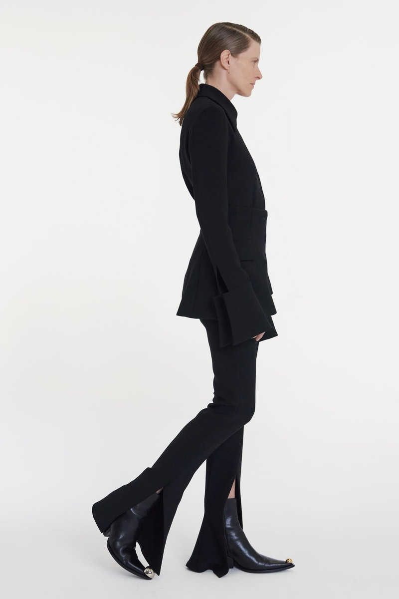 FITTED TROUSERS WITH BASQUE DETAIL BLACK 2