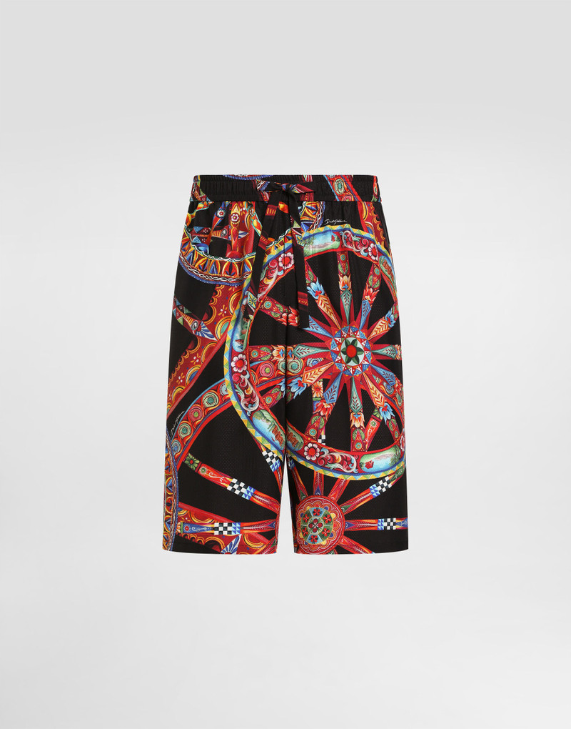 Carretto-print silk jacquard vanity bermuda 1