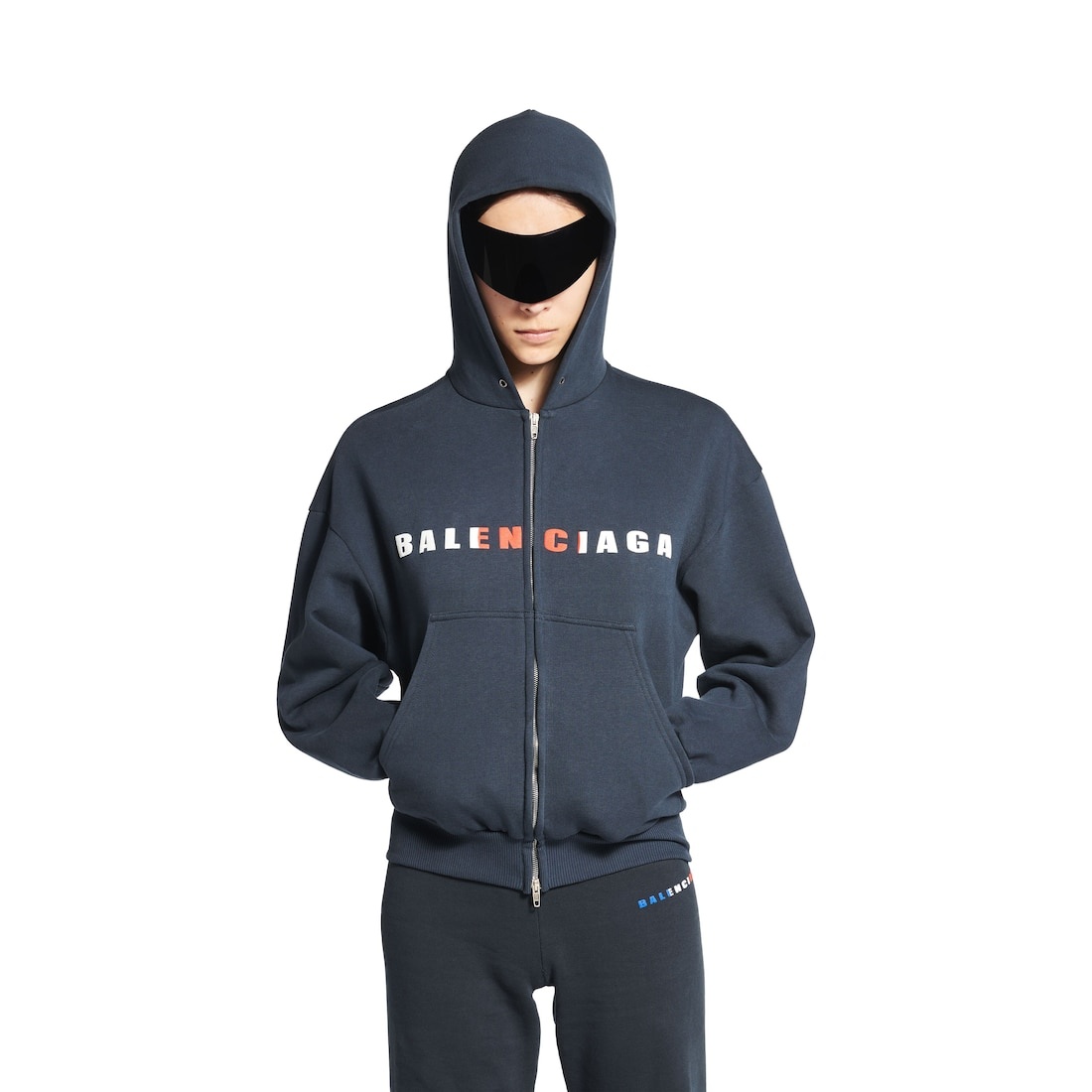 International Zip-up Hoodie Small Fit in Marine Blue - 5