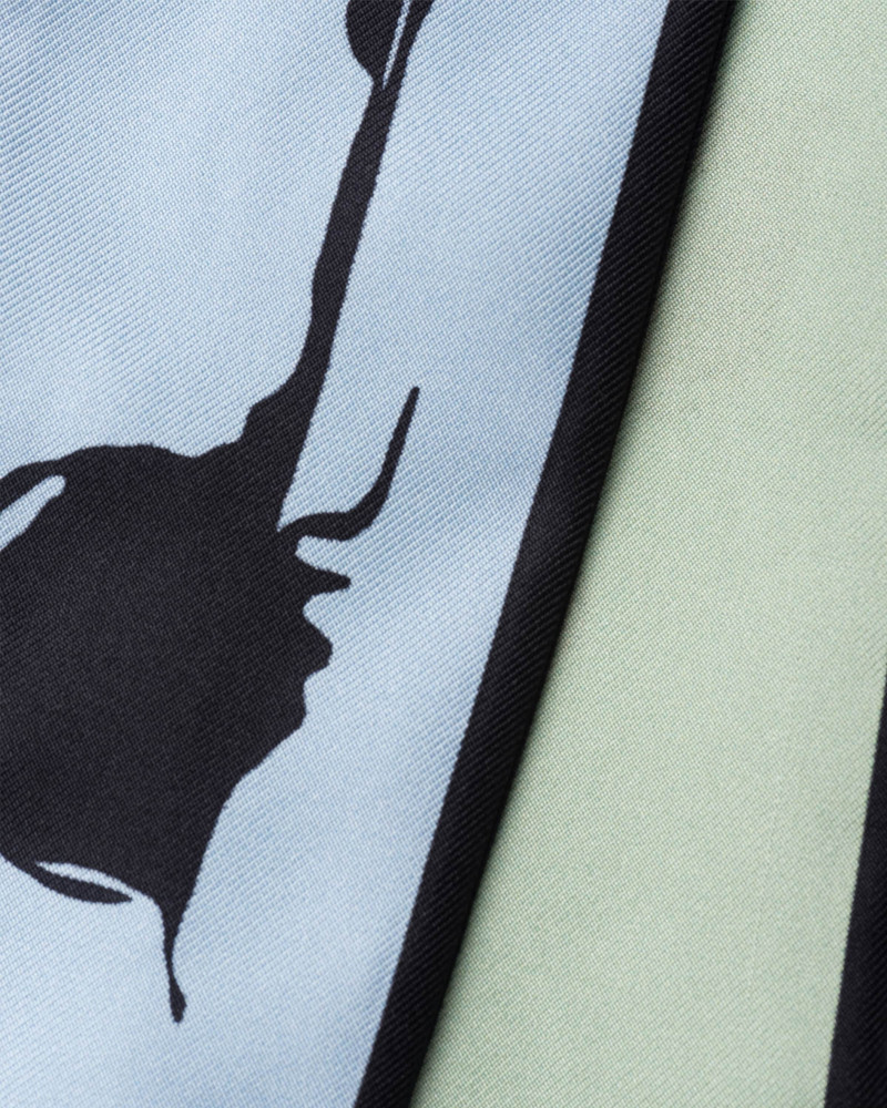 Prada Printed twill skinny scarf outlook
