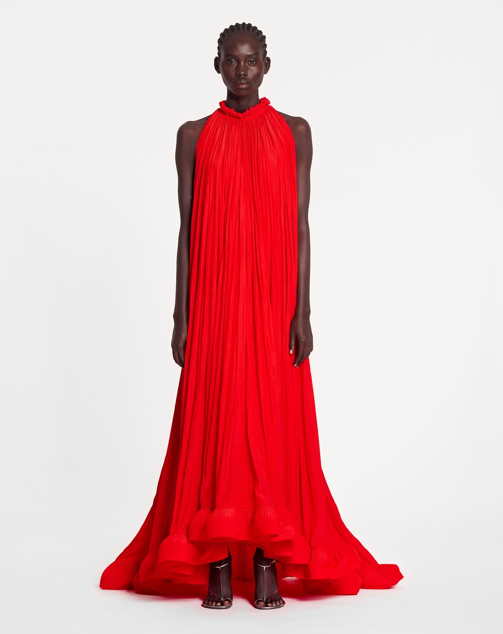 LONG CHARMEUSE TRIBUTE DRESS - 2