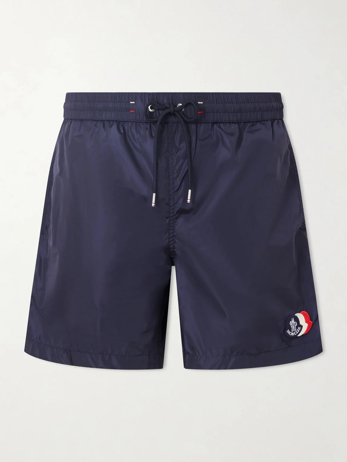 Slim-Fit Mid-Length Logo-Appliquéd Swim Shorts - 1
