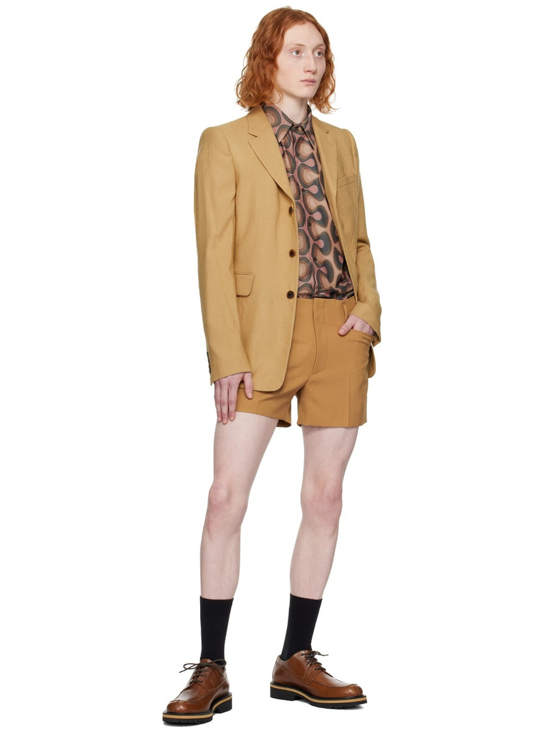 Dries Van Noten Beige Three-Button Blazer outlook
