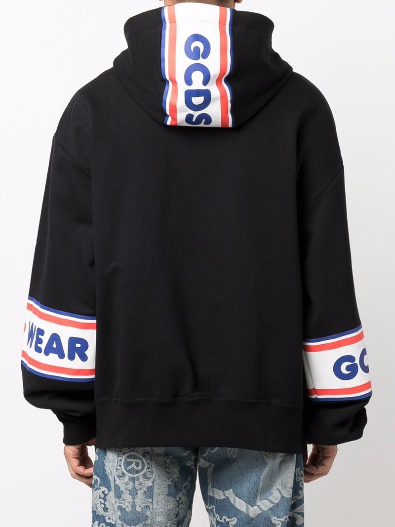 logo-print cotton hoodie 4