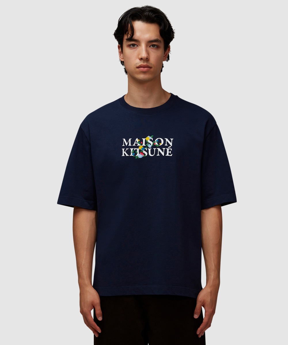 Maison Kitsuné Oversized flowers t-shirt | sevenstore | REVERSIBLE