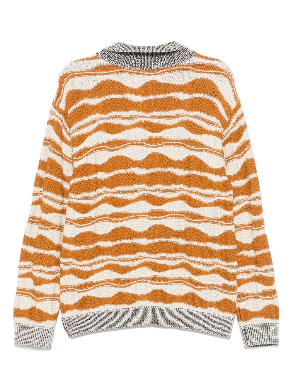 purl-knit cardigan - 2
