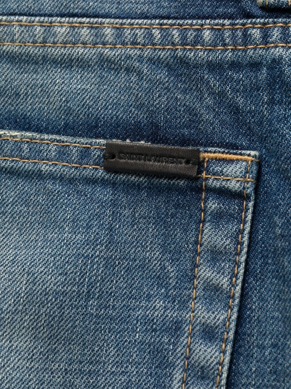 70's whiskering-effect bootcut jeans - 6