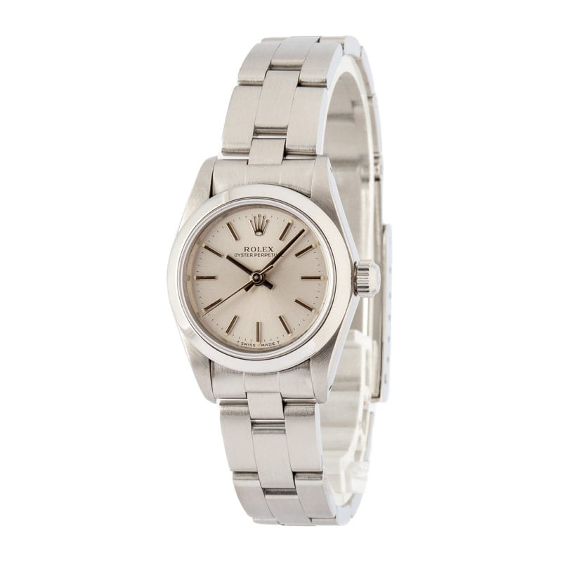 Rolex Oyster Perpetual 67180 Silver Dial - 2