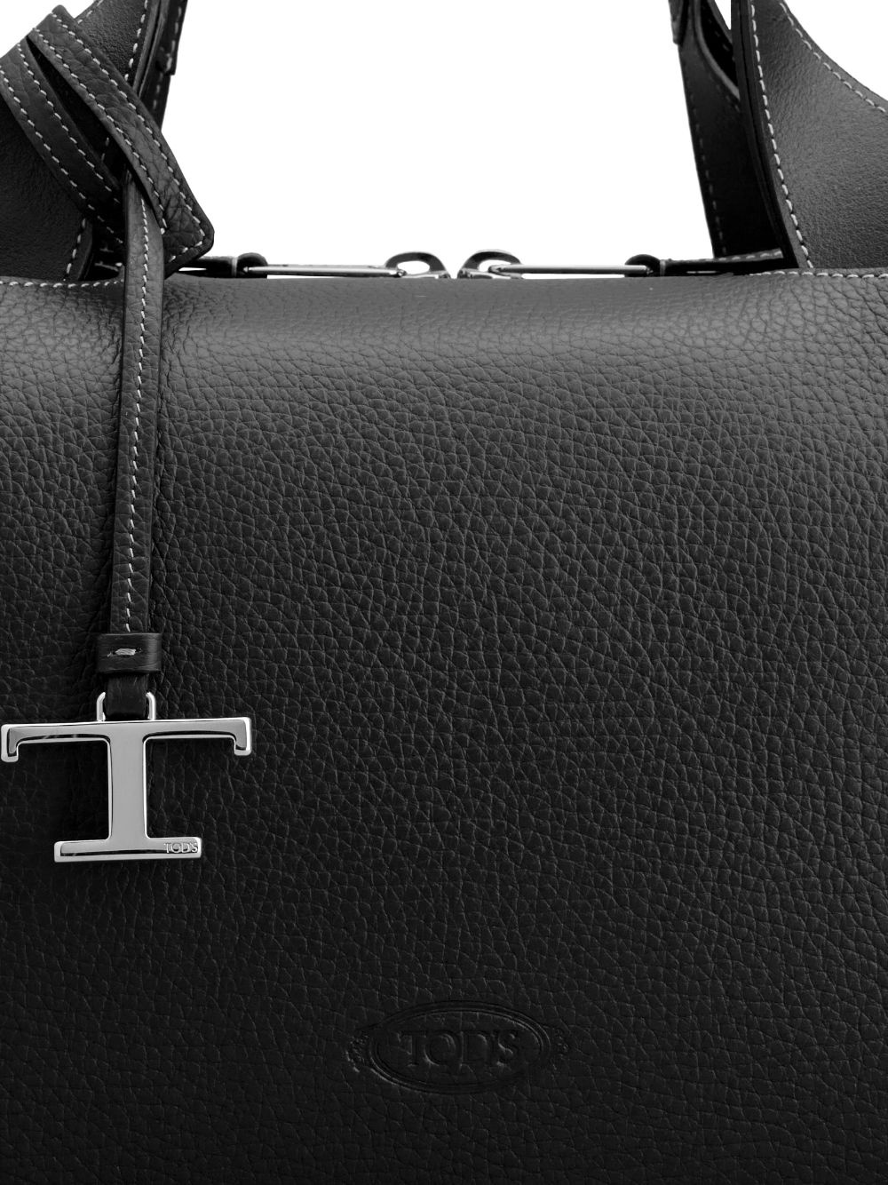 logo-pendant leather shoulder bag - 4