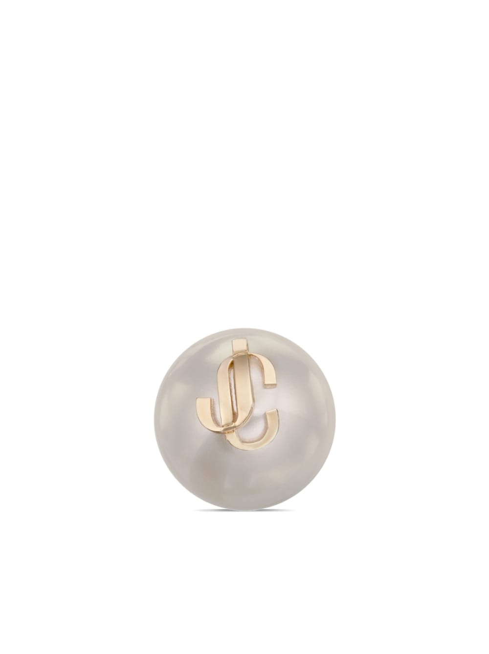 debossed-logo pearl earrings - 4