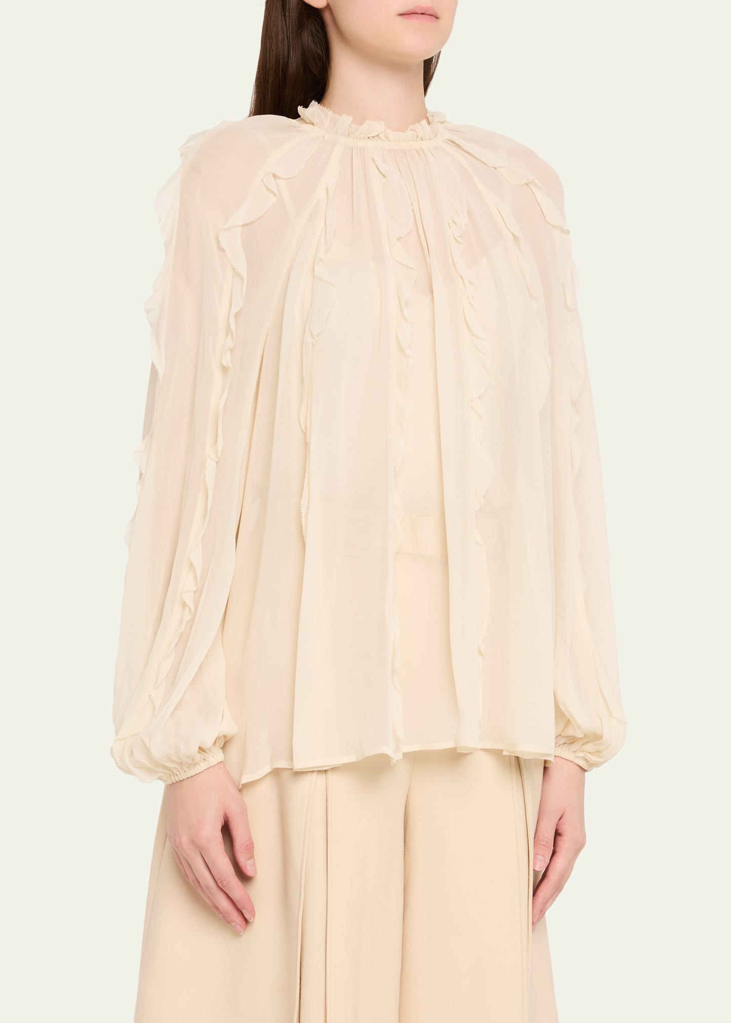 Frill Billow Blouse - 4
