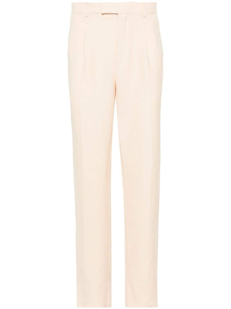 Oasi tapered-leg linen trousers 1