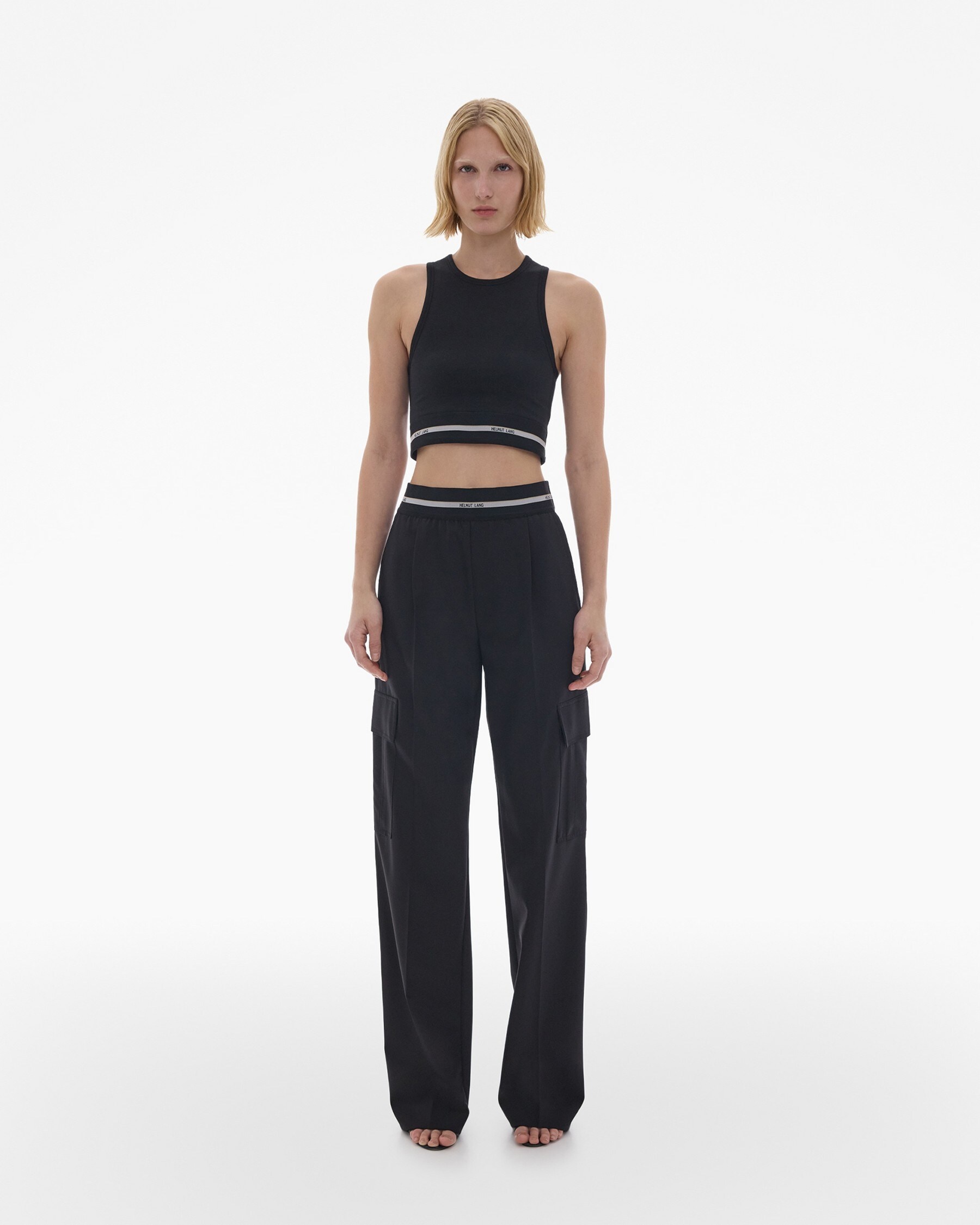 PULL-ON STRETCH WOOL CARGO PANT - 2