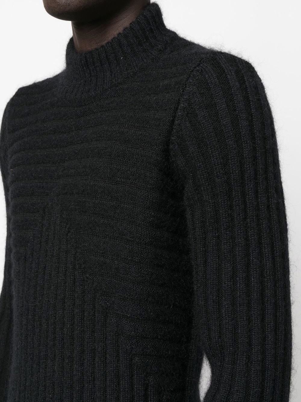 ribbed-knit long-sleeve jumper - 6