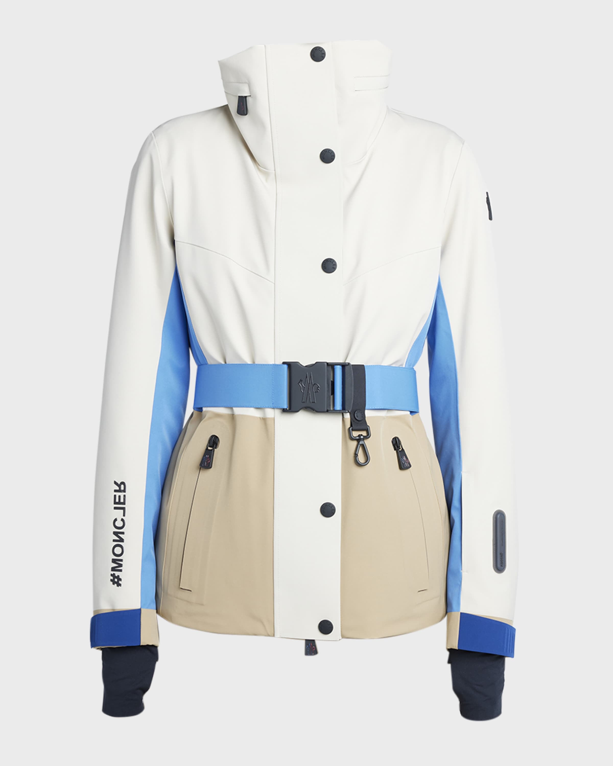Hainet Belted Colorblock Snow Jacket - 1