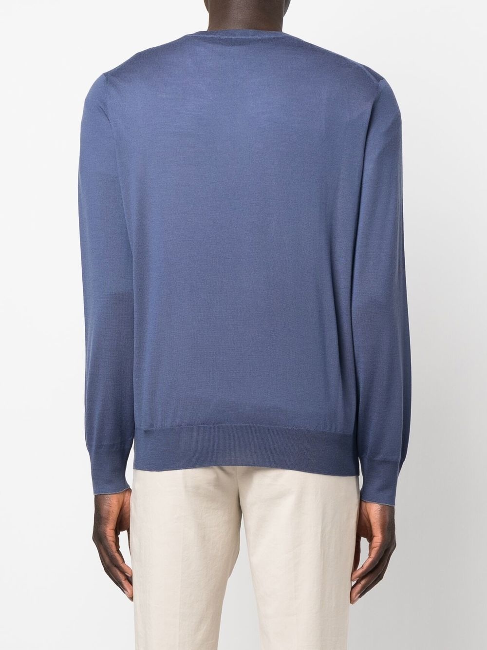 fine-knit crew-neck jumper - 4