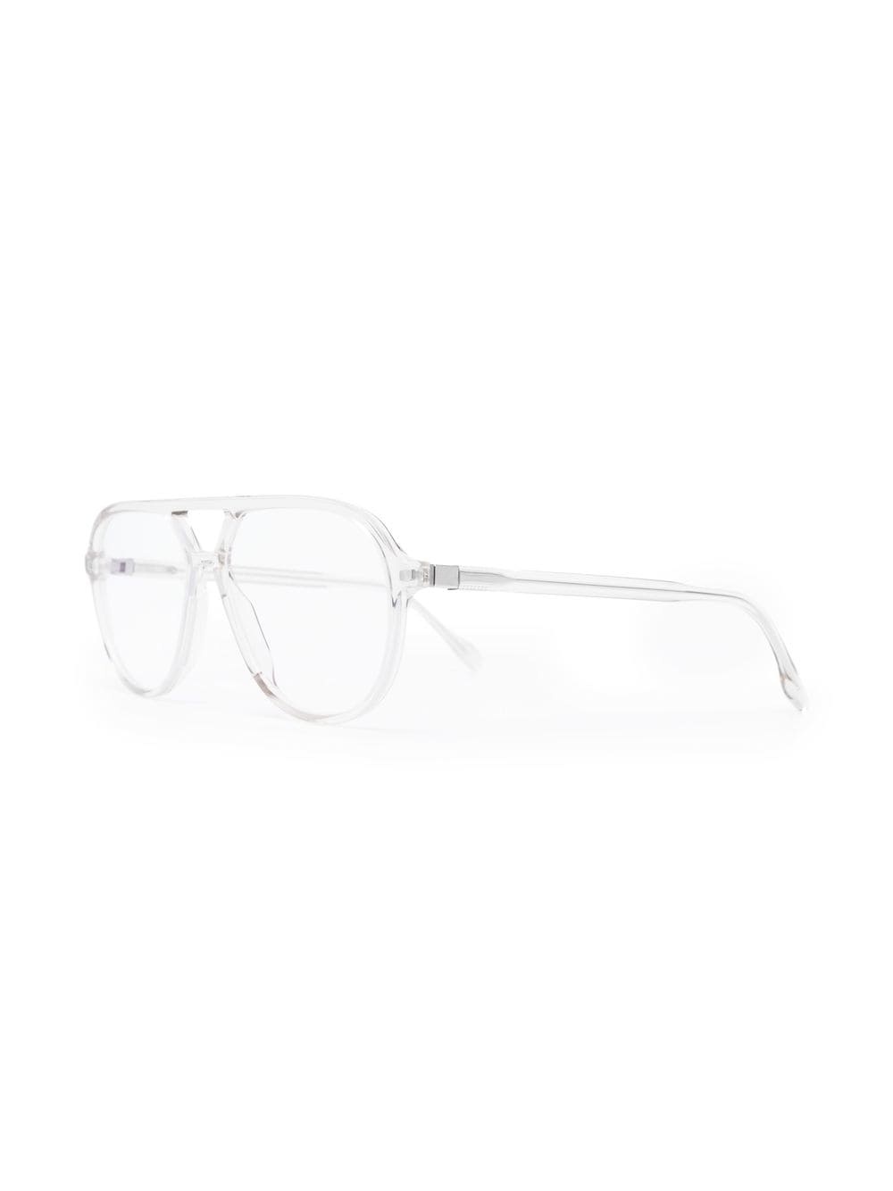 transparent pilot-frame glasses - 2