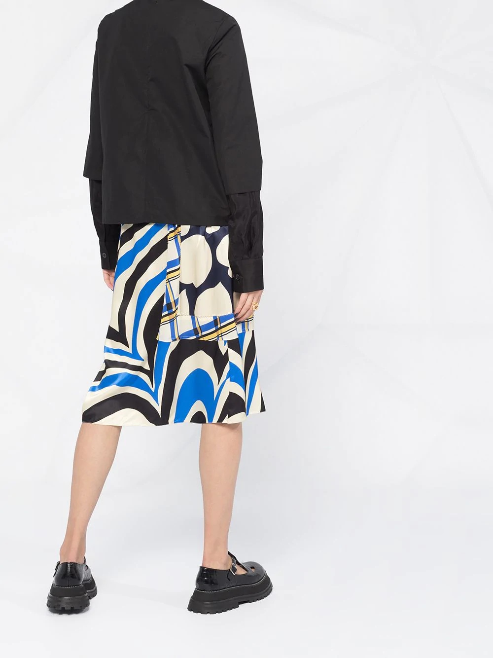 mixed print skirt - 6