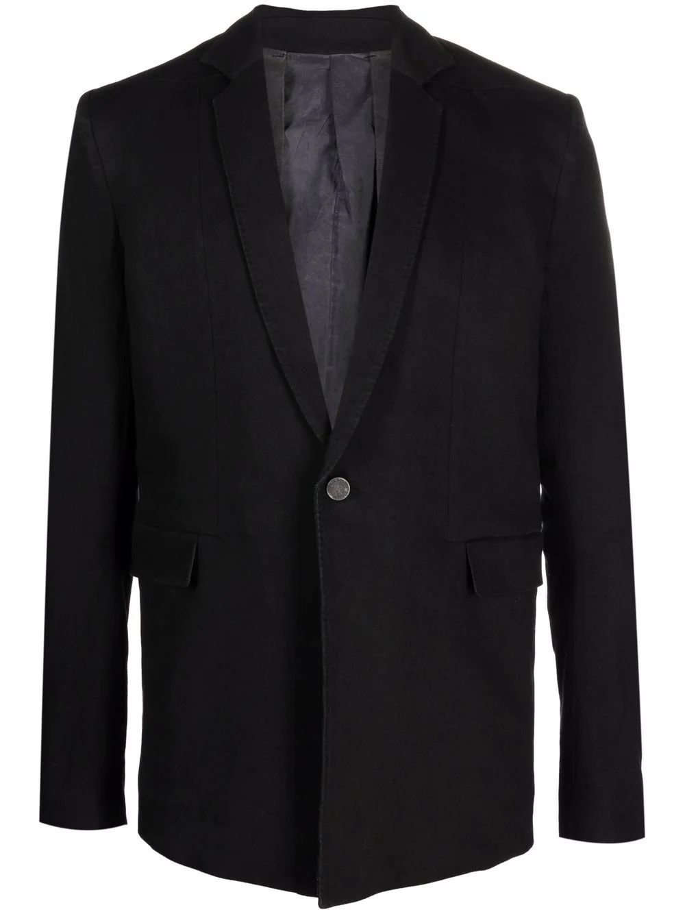 zip-detail single-breasted blazer - 1