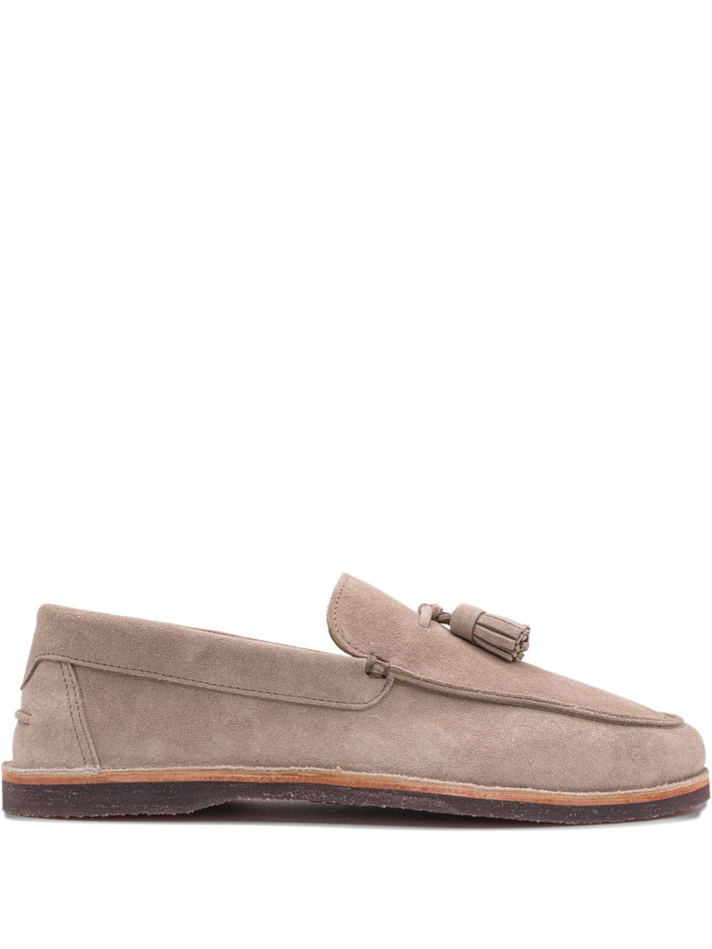 tassel-detail suede loafers 1