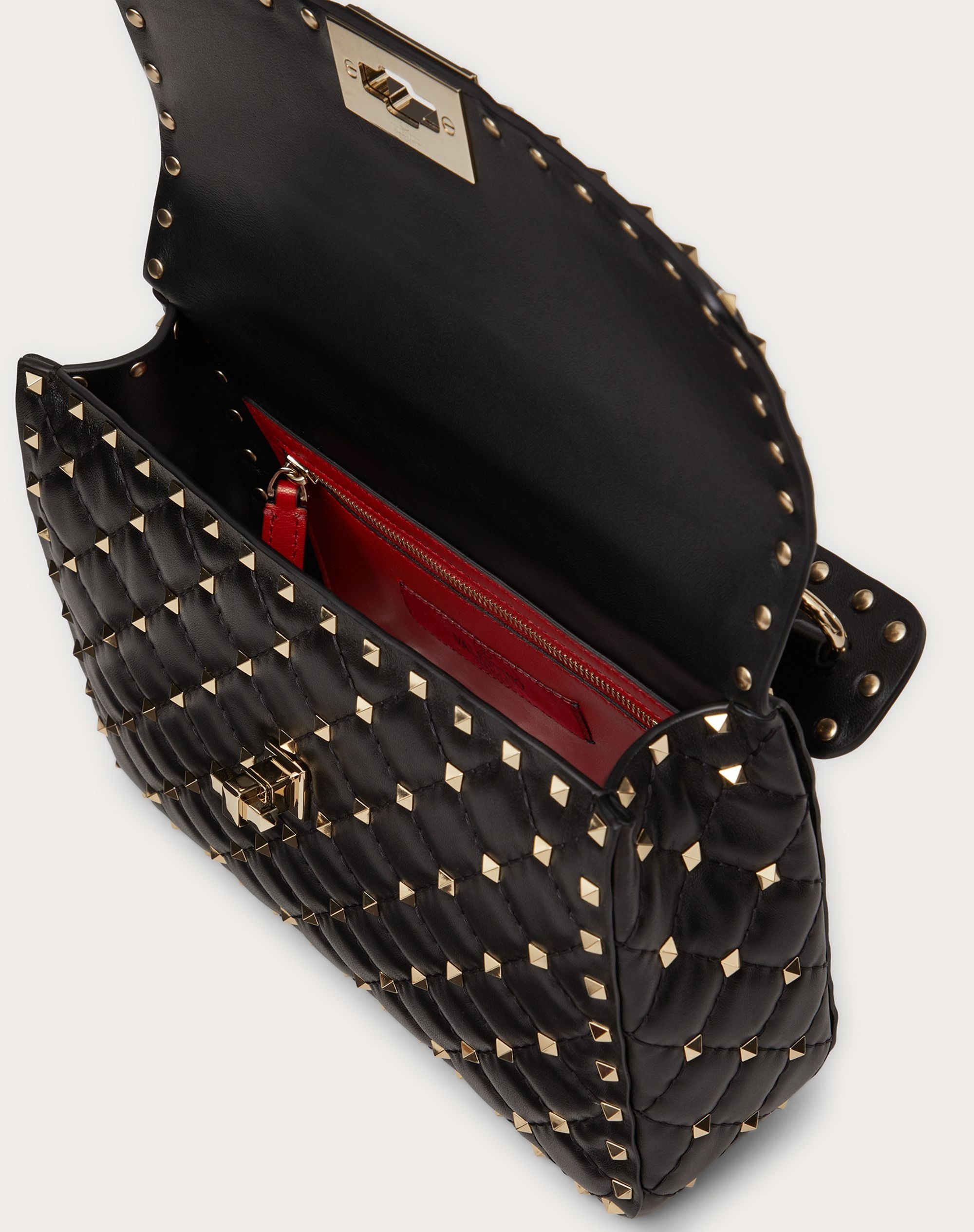 Medium Rockstud Spike Nappa Leather Bag - 4