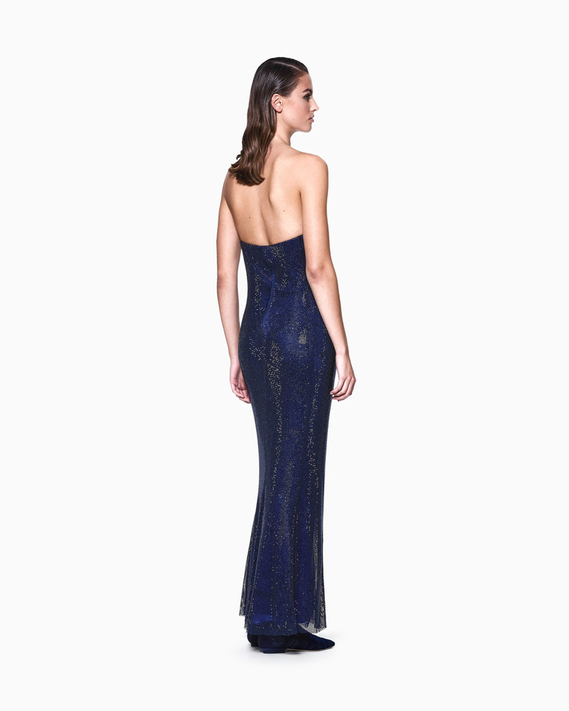 PURE SILK AND RHINESTONE LONG DRESS 3