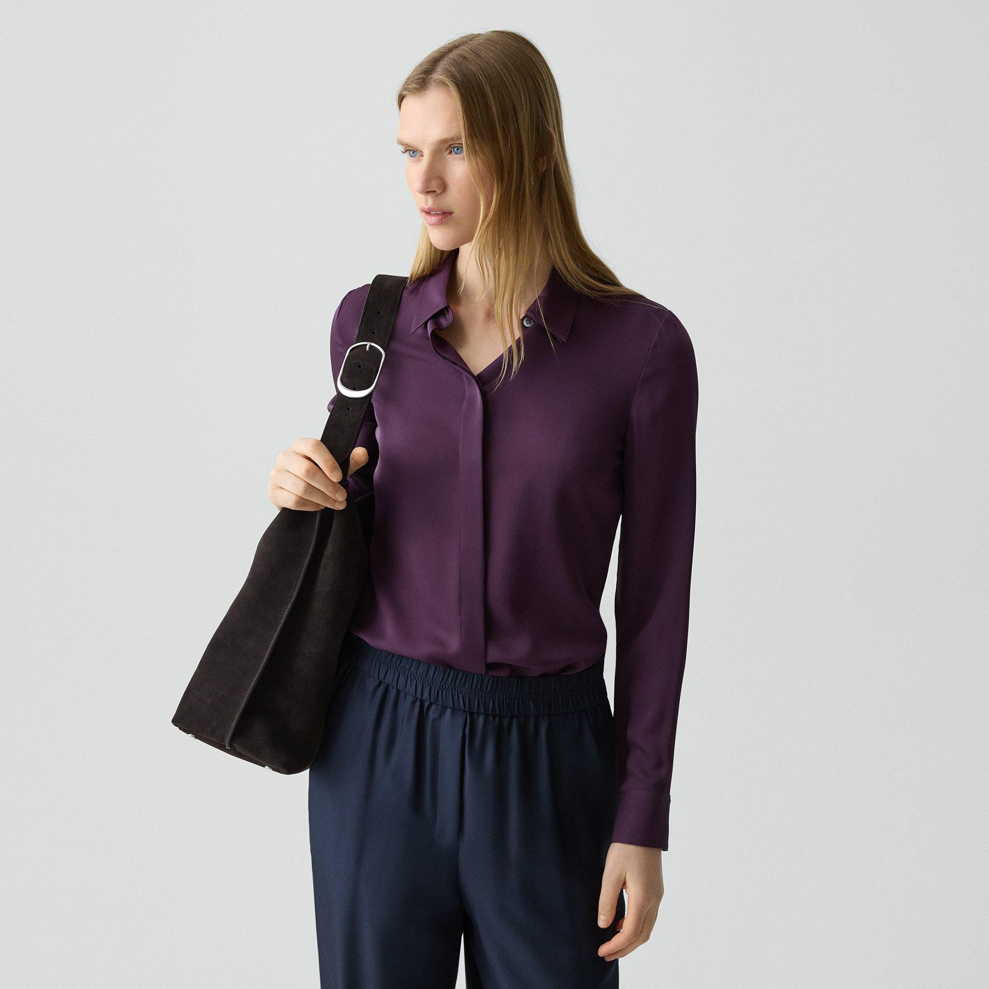 Fitted Shirt in Silk Georgette - 2