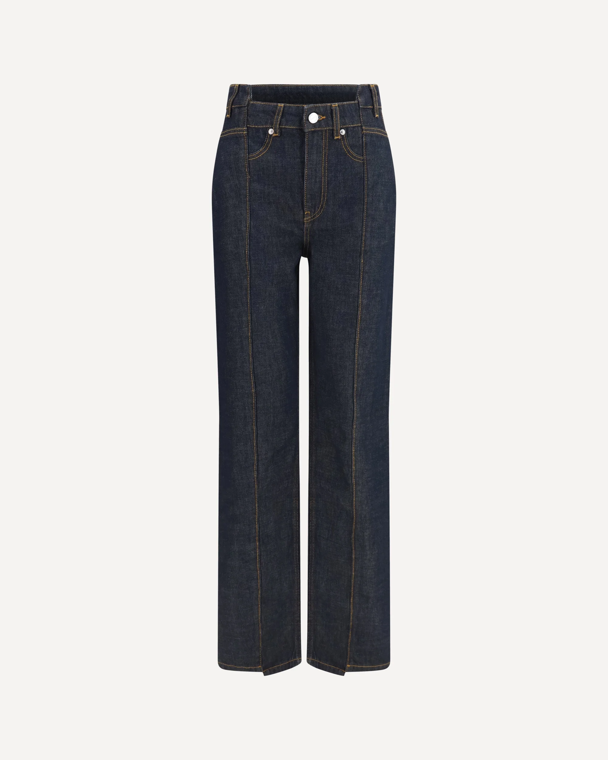 Slub Denim Fold Jeans - 1