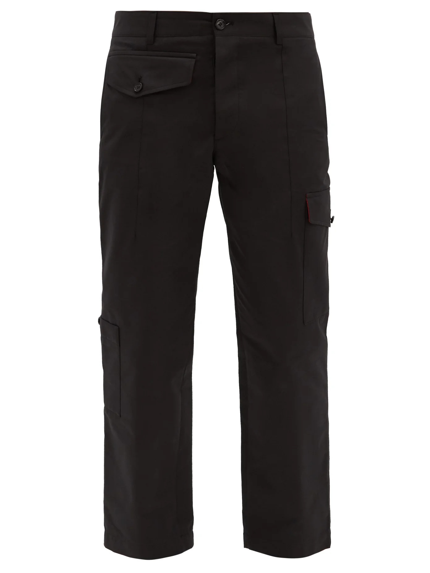 Straight-leg cotton-gabardine utility trousers - 1