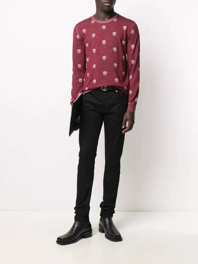 Alexander McQueen skull-print knitted jumper outlook